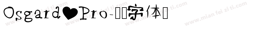 Osgard Pro字体转换